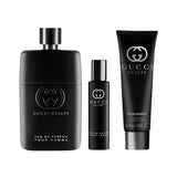 SET GUCCI 3PC GUCCI GUILTY POUR HOMME 3.0 EDP+1.7 SG+0.50 EDP SPRAY (M) HARD BOX